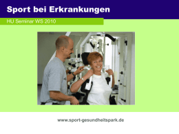 Gesundheitssport (Seminar Sport bei Erkrankungen der Humboldt
