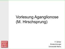 Morbus Hirschsprung