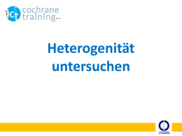 Heterogenität - Cochrane Training