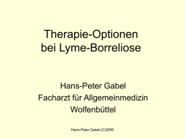 Therapie-Optionen bei Lyme-Borreliose
