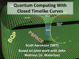 Quantum Computing With Closed Timelike Curves