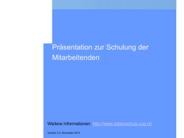 ppt-Dokument - Datenschutz Zug