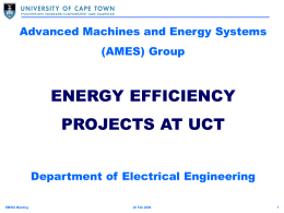 RENEWABLE ENERGY AND ENERGY EFFICIENCY