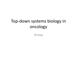 Systems biology: clinical applications in oncology
