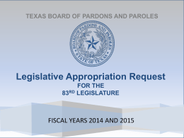 Texas Board of Pardons and Paroles LAR