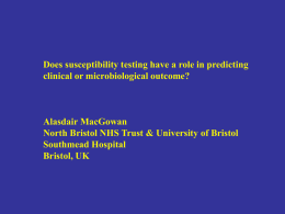 Does suceptibility testing have a role in predicting clinical or