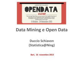 Il modello - Open Data Bari