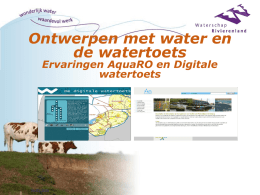AquaRO en de digitale watertoets