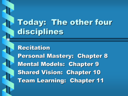 Personal Mastery & Mental Models