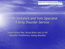 Eating Disorder Presentation