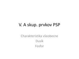 V. A skup. prvkov PSP