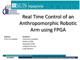 Real Time Control of an Anthropomorphic Robotic