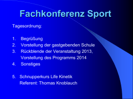Fachkonferenz Sport - Schulsport München
