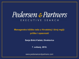 Pedersen & Partners Presentation