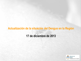 1| Actualización de situación dengue en la región