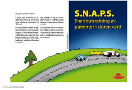SNAPS-konceptet, landstinget i Kalmar