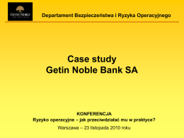 Case study Getin Noble Bank SA