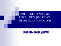 Prof. Dr. Salih ÇEPNİ Sunumu