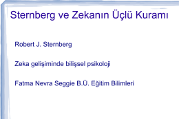 Sternberg ve Zekanın Üçlü Kuramı