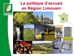 La politique d`accueil en Région Limousin
