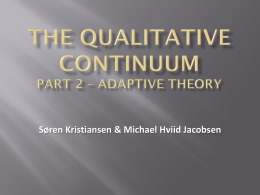 The Qualitative Continuum Part 2