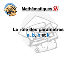 Paramètres a, b, h, k - École Secondaire du Mont-Sainte-Anne