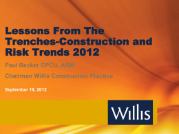 Construction and Risk Trends 2012