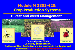 Pest and weed Management