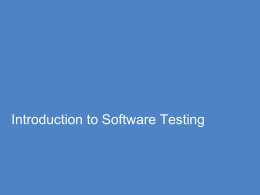 Introduction to Software Testing v1.0