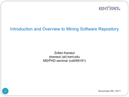 Introduction and Overview to Mining Software Repository