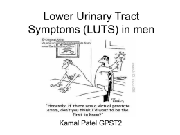 Lower Urinary Tract Symptoms (LUTS) in men