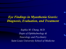 Ocular Myasthenia Gravis