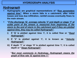 HYDROGRAPH ANALYSIS - Civil Engineers