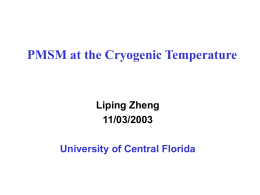 PMSM at the Cryogenic Temperature