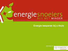 Energie besparen bij u thuis.