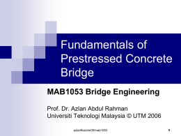 Fundamentals of Prestressed Concrete Bridge