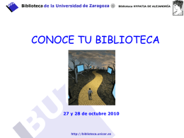 Diapositiva 1 - Biblioteca de la Universidad de Zaragoza
