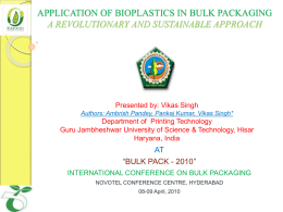 application of bioplastics in bulk packaging
