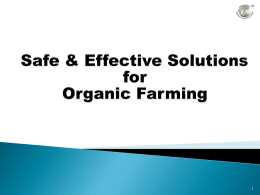 Safe & Effective Solutions for Organic Farming