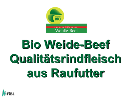 Bio Weide-Beef Qualitätsrindfleisch mit Zukunft