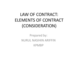 consideration - law4students