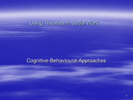 Using Theories in Social Work