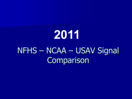 NFHS – NCAA – USAV Signal Comparison