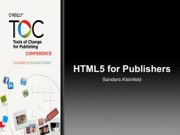HTML5 for Publishers Presentation
