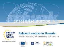 Relevant sectors in Slovakia