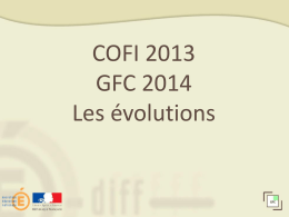Evolutions GFC 2014 - Académie de Clermont