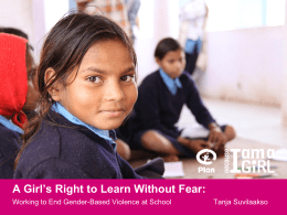 Working to End Gender-Based Violence at School