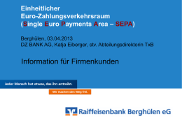 Einheitlicher Euro-Zahlungsverkehrsraum SEPA