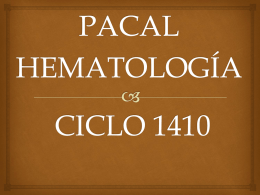 PACAL HEMATOLOGÍA CICLO 1410
