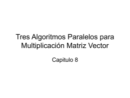 Multiplicacion de una matriz por un vector